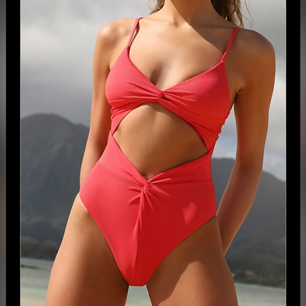 Red One-Piece Swimsuit